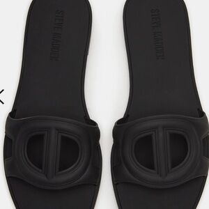 Steve Madden Jellie Black Slide Sandals